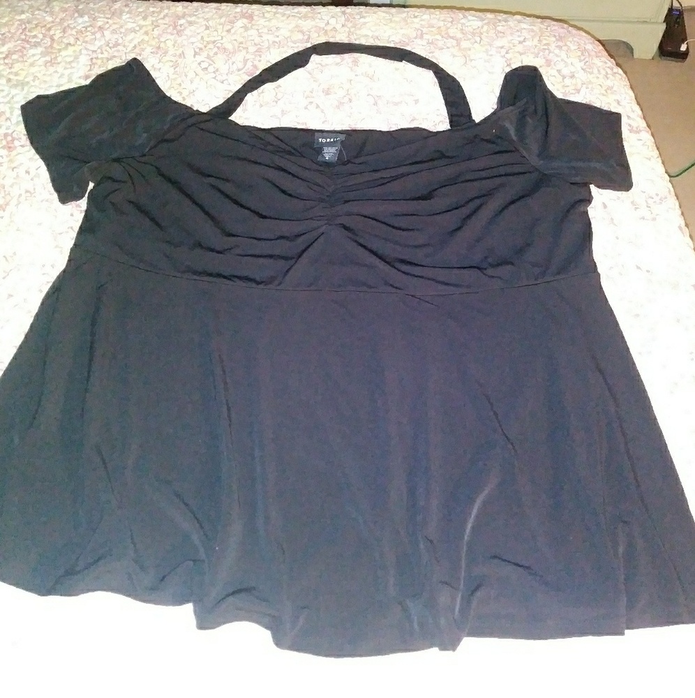 Torrid Black Babydoll Halter Top